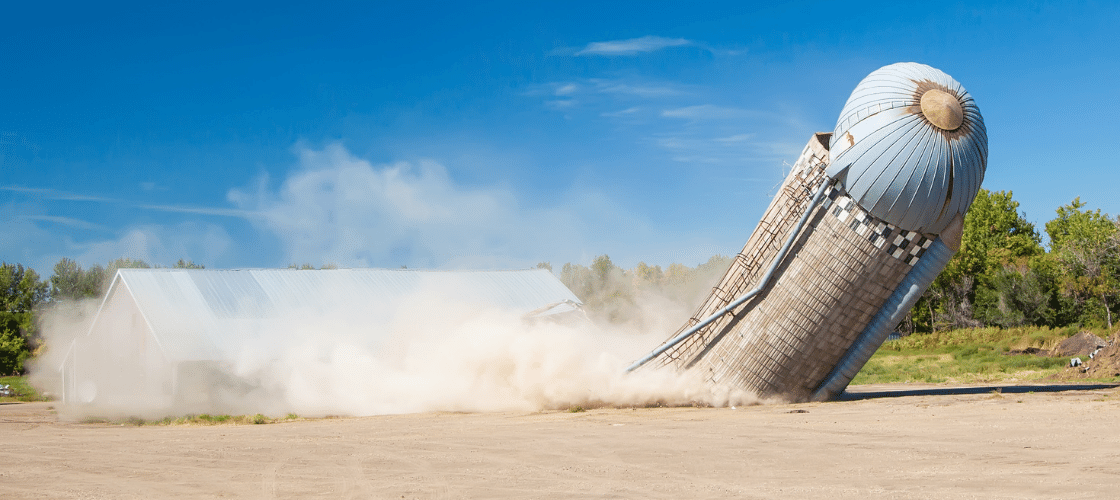 Image of Silo breaking