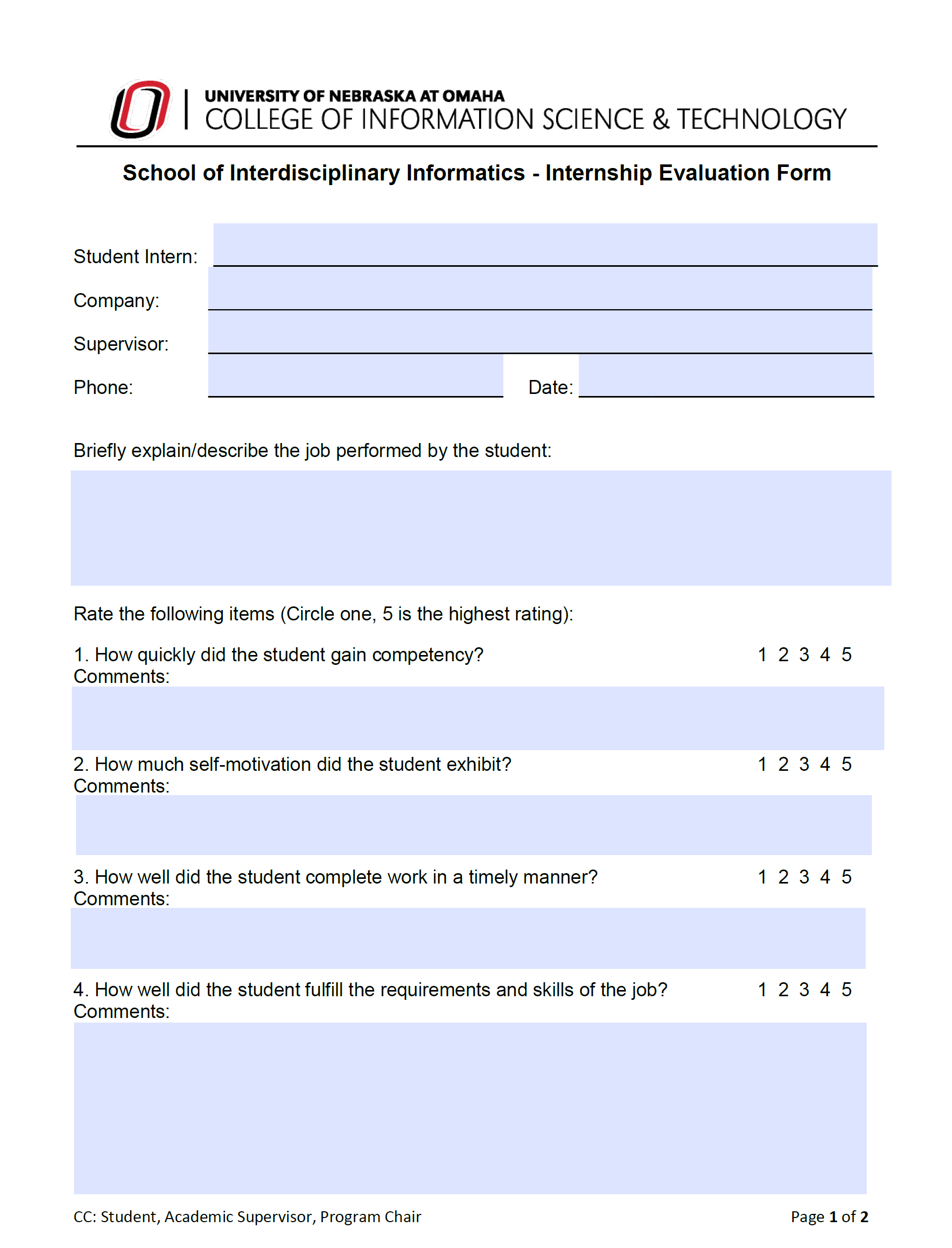 preview of a form