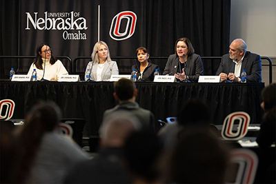 Director Josie Gatti Schafer participating in UNO Workforce panel