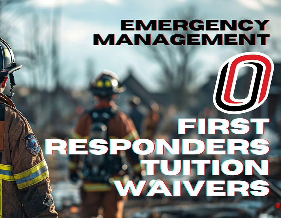 first responder with words tuition waiver