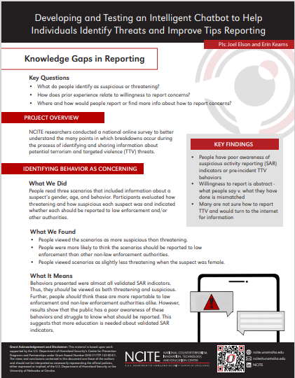 Cover page of the handout summary showing key findings and takeaways