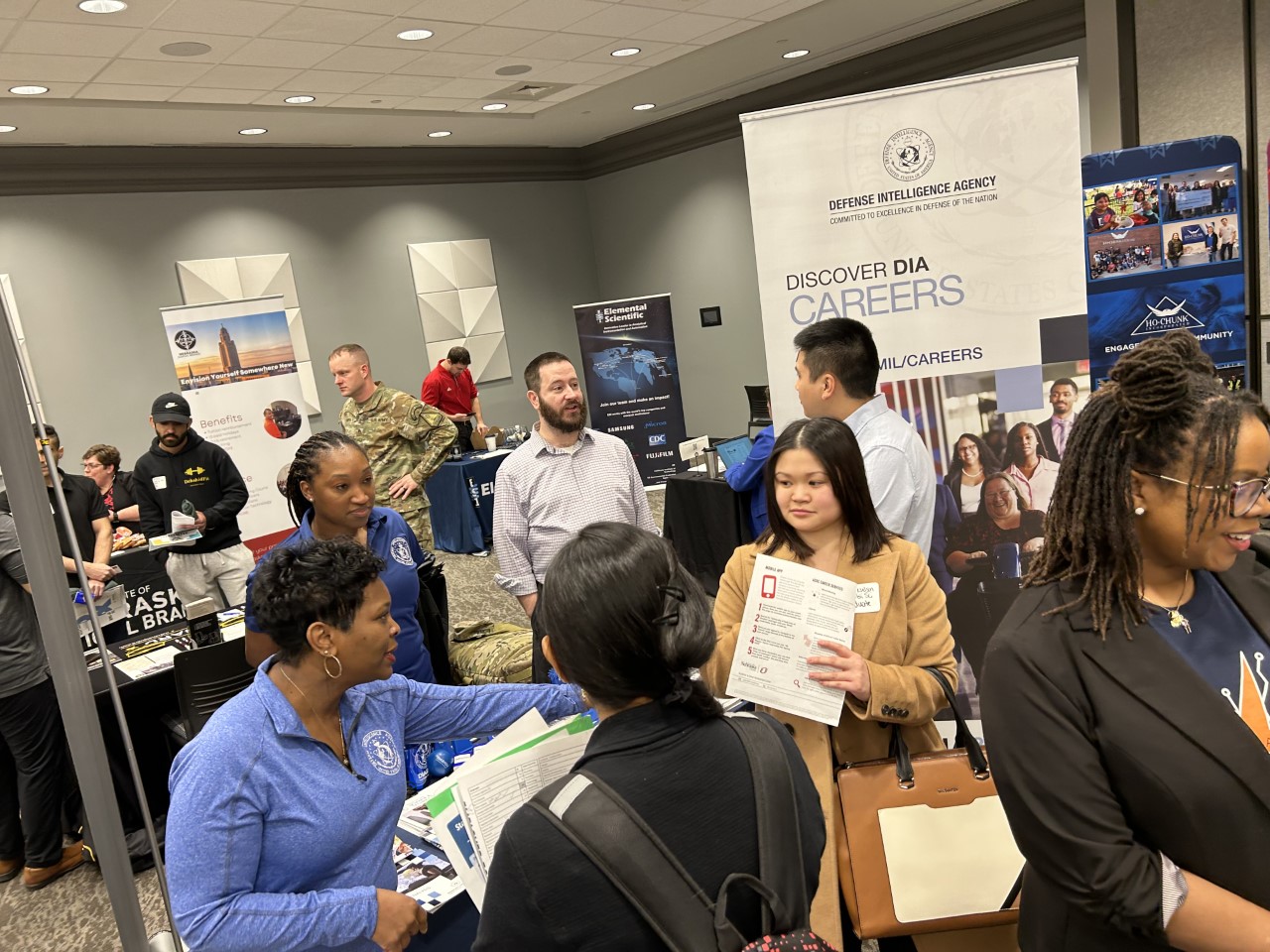 Depicts Career Day 2023 Deterrence Lab GA Josie Nelson at DIA Booth