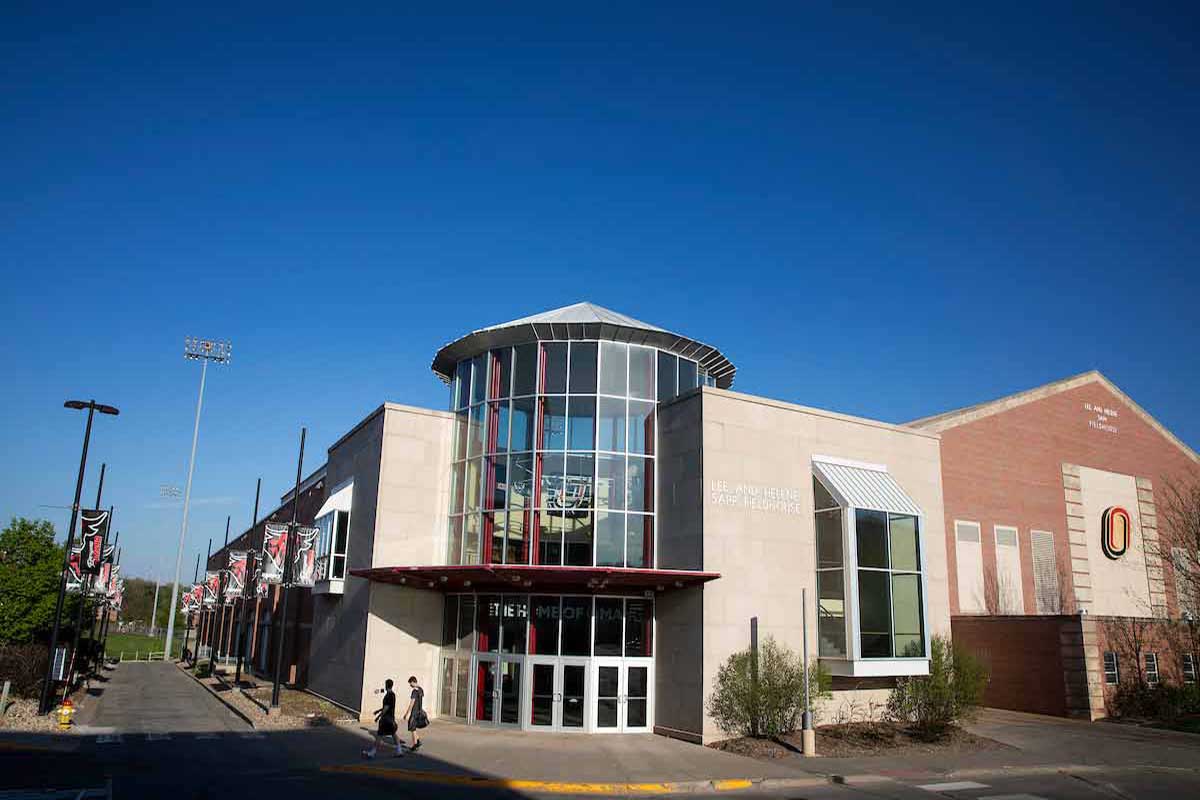 A photo of Sapp Fieldhouse in 2019