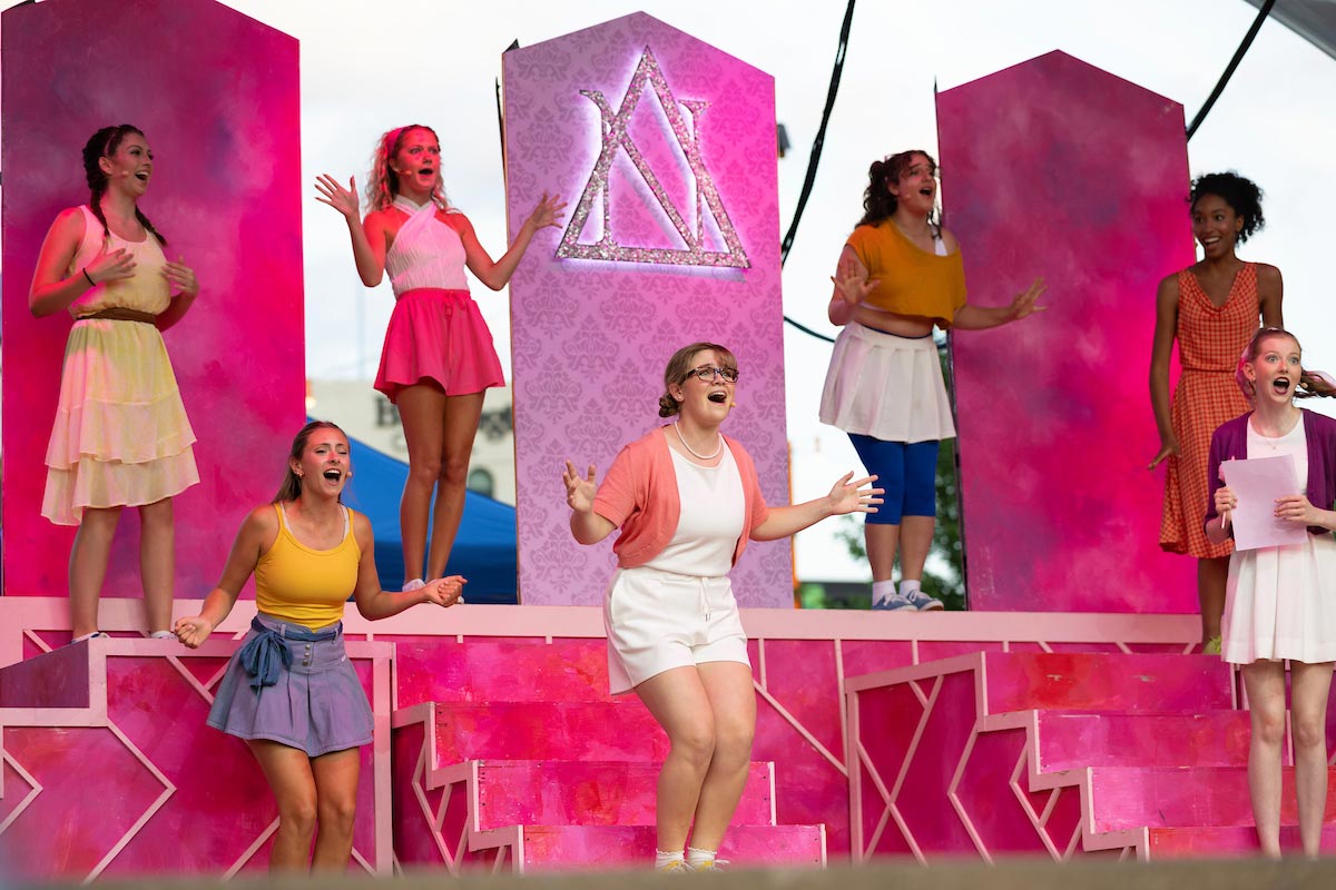 The Summer Musical Theater Academy's cast took to the stage of the Gene Leahy Mall Pavilion to perform 'Legally Blonde: The Musical.'