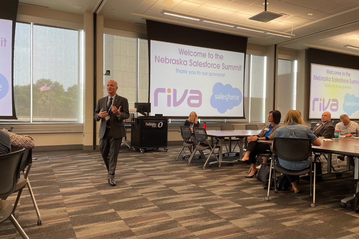 Rich Klein, Ph.D., Vice Chancellor of Institutional Effectiveness and Student Success, spoke at the summit.