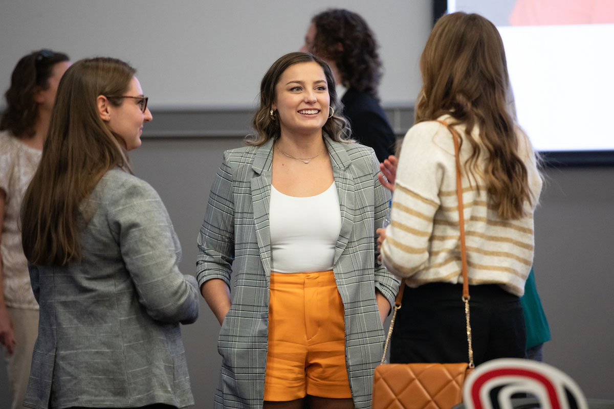 Following the speakers, students had the opportunity to mingle and connect with local businesses and professionals. 