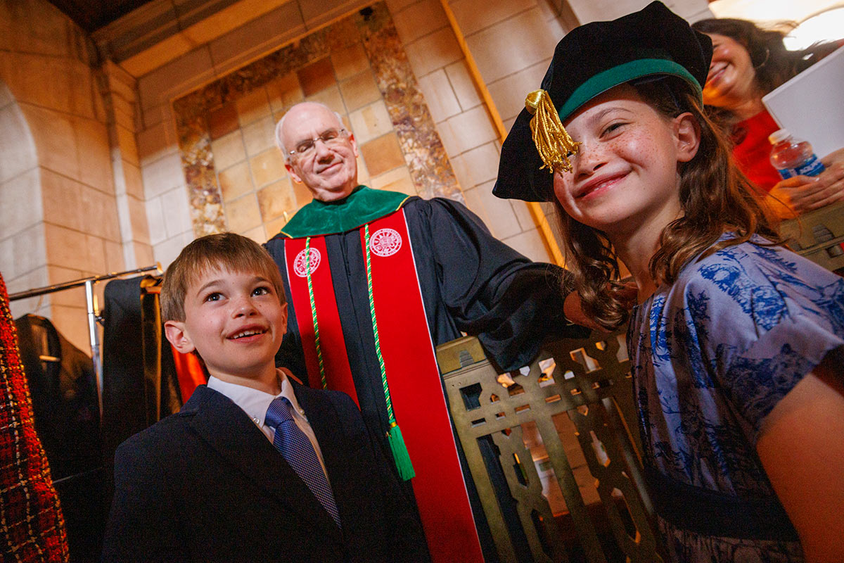 Dr. Gold with his grandchildren