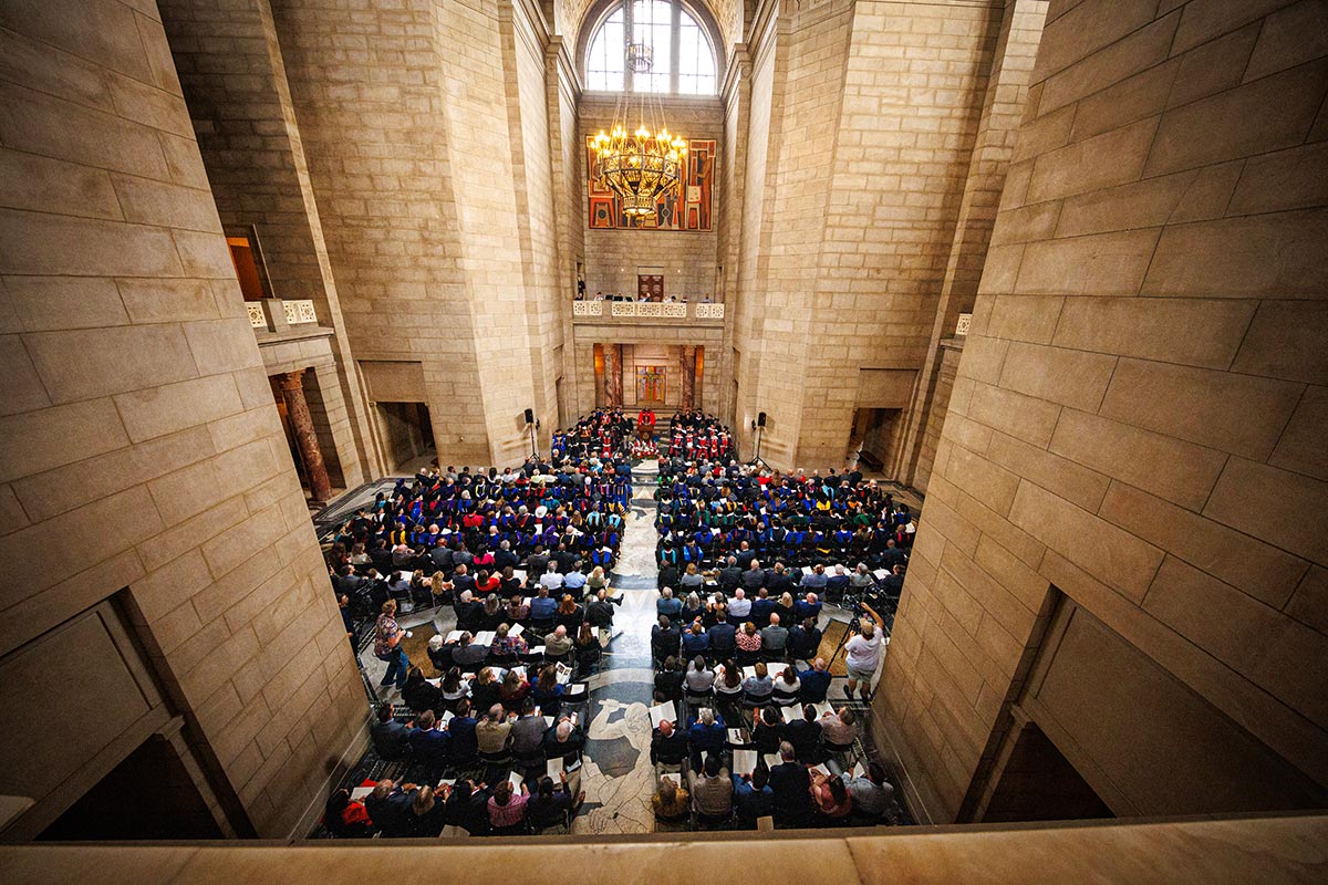 The Nebraska State Capitol building rotunda