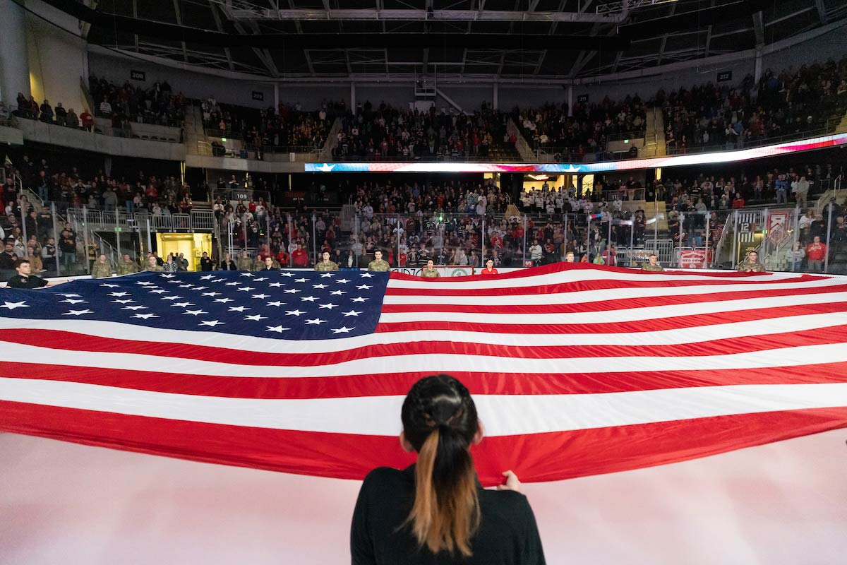 UNO Hockey Military Appreciation Night on Feb. 10, 2023, at Baxter Arena.