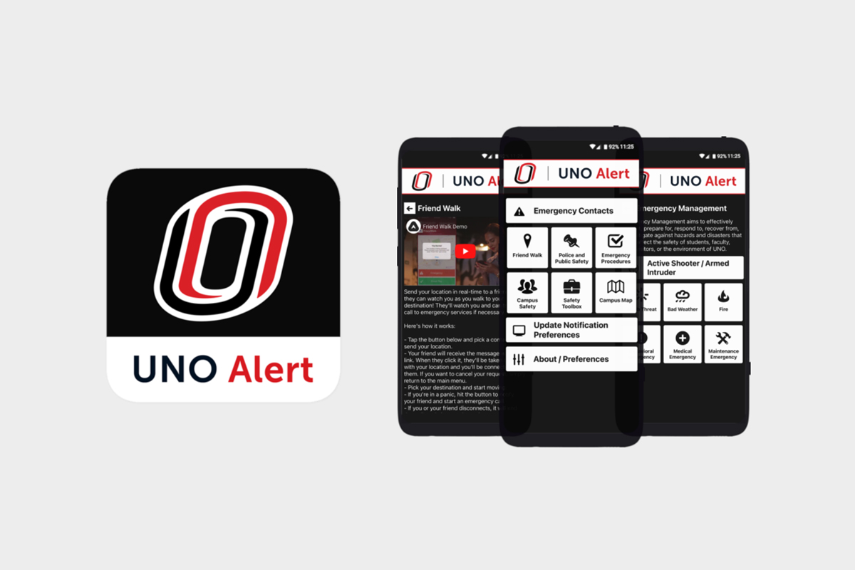 Illustration of the UNO Alert app