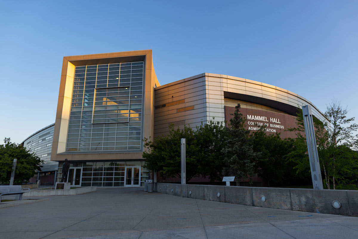 Mammel Hall, home of the University of Nebraska at Omaha (UNO) College of Business Administration (CBA). Photo: UNO Office of Strategic Marketing and Communications.