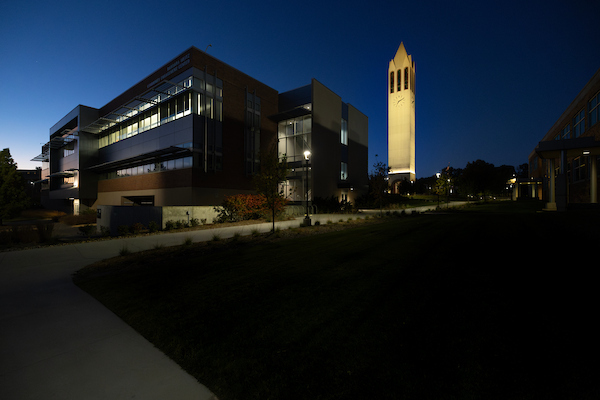 The evening sunlight falls on Dodge campus on Wednesday, October. 16, 2024, at the University of Nebraska at Omaha in Omaha, Nebraska.