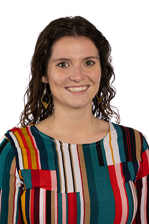 The Staff Advisory Council President, Ashley Ostransky, poses for a headshot.